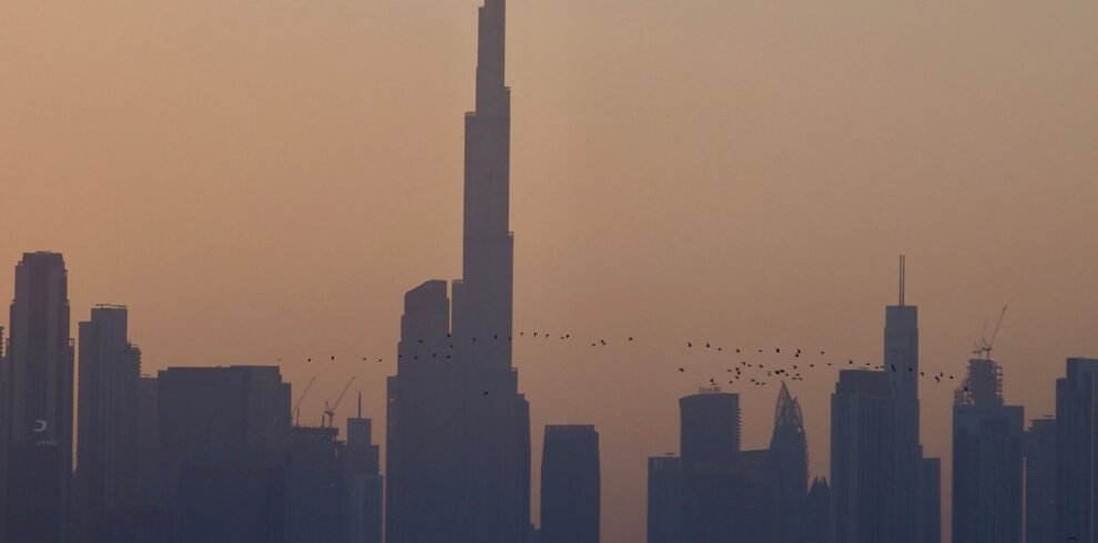Dubai Burj Khalifa atardecer