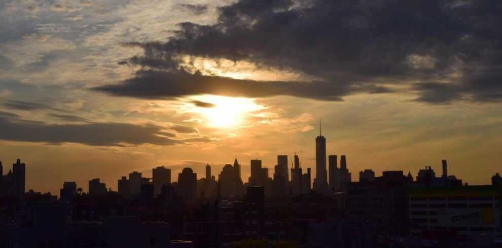 Nueva York skyline atardecer